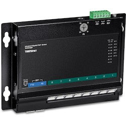 Trendnet TI-PG102F | 10-Port Industrial Gigabit PoE+ Wall-Mount Front Access Switch
