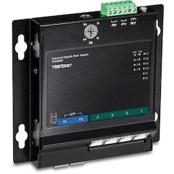 Trendnet TI-PG62F | 6-Port Industrial Gigabit PoE+ Wall-Mounted Front Access Switch