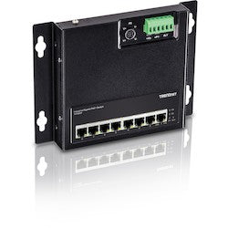 Trendnet TI-PG80F | 8-Port Industrial Gigabit Poe+ Wall-Mounted Front
