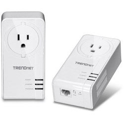 Trendnet TPL-423E2K | Powerline 1300 AV2 Adapter Kit with Built-in Outlet