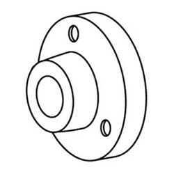 Trimco 1270CVSV 626 | Wall Bumper, Concave, School Version, Anti-Rotation Pin, Surface Mount, 1" Projection, Cast, Metal Encased, Satin Chrome Plated