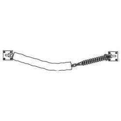 Trimco 4048 603 | Door Crash Chain, Extra Heavy Duty, Twist, 33-3/4" Length, Solid Welded Steel, Cast Brass Plate