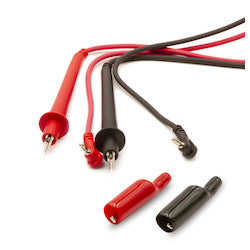 Triplett 79-153 | 42" Test Leads with Mini-Banana Jacks & Insulated Screw-On Alligator Clips