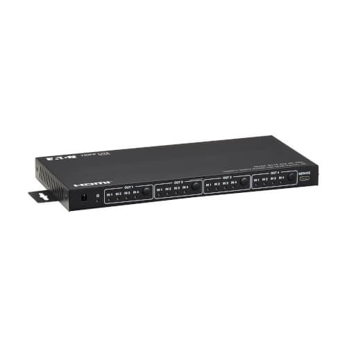 Tripp-Lite B119-4X4-4K-VWL | 4x4 HDMI Matrix Switch with Video Wall Controller, 4K @ 30 Hz, 4 HDMI Inputs, 4 HDMI Outputs, 4:4:4, TAA