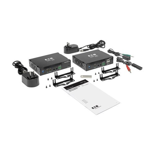 Tripp-Lite B127F-1A1-MMDDA | DisplayPort over Fiber Extender Kit, Transmitter/Receiver, 4K 60 Hz, 4:4:4, RS-232, IR, Multimode LC, 985 ft. (300 m), TAA