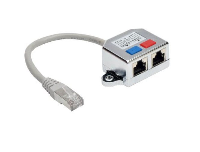 Tripp-Lite N035-001 | 2-to-1 RJ45 Splitter Adapter Cable, 10/100 Ethernet Cat5/Cat5e (M/2xF), 6 in.