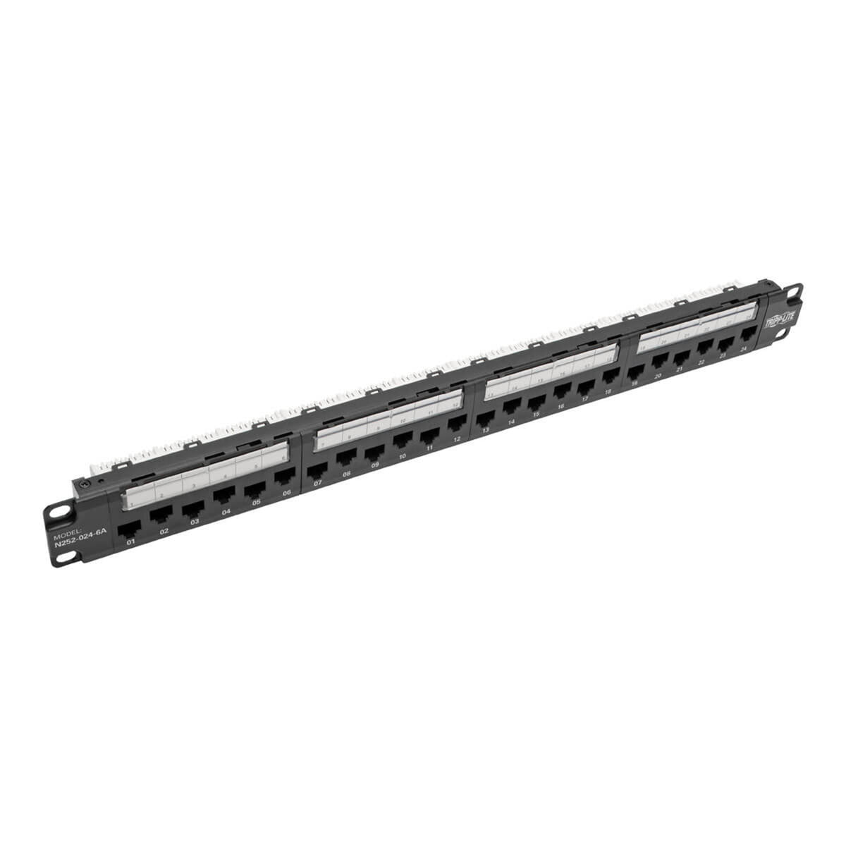 Tripp-Lite N252-024-6A - PATCH PANEL C6A - 24-PORT 1U RACK-MOUNT