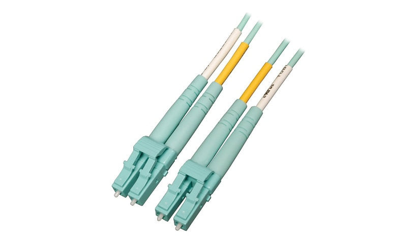 Tripp-Lite N820-04M-OM4 | 10Gb/40Gb/100Gb Duplex Multimode 50/125 OM4 LSZH Fiber Patch Cable LC/LC Aqua 4M