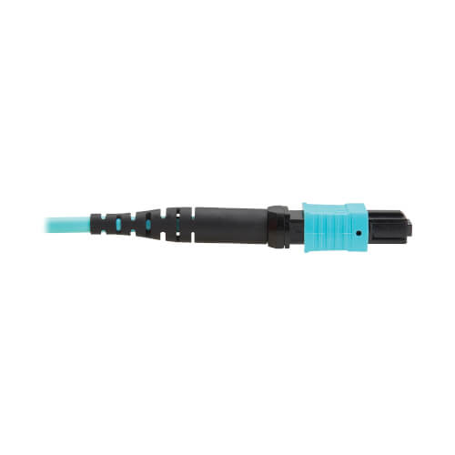 Tripp-Lite N845B-10M-12TAA | 100G Multimode 50/125 OM4 Fiber Optic Cable (12F MPO/MPO-PC F/F), Type-B Polarity, OFNP, Aqua, 10 m (32.8 ft.), TAA