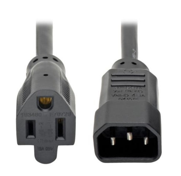 Tripp-Lite P002-001-13A | Power Adapter Cord, C14 to 5-15R, 125V, 13A - 1ft