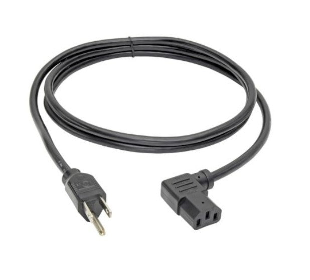 Tripp-Lite P006-006-13LA | Computer Power Cord, NEMA 5-15P to Left-Angle C13 - 10A, 125V, 18 AWG, 6 ft. (1.83 m), Black