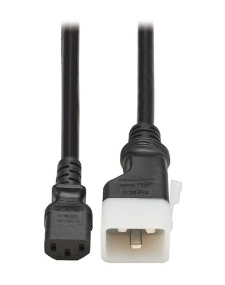 Tripp-Lite P032-E04 | PDU Power Cord, C13 to P-Lock Lite C20 - 15A, 100-250V, 14 AWG, 4 ft. (1.2 m), Black