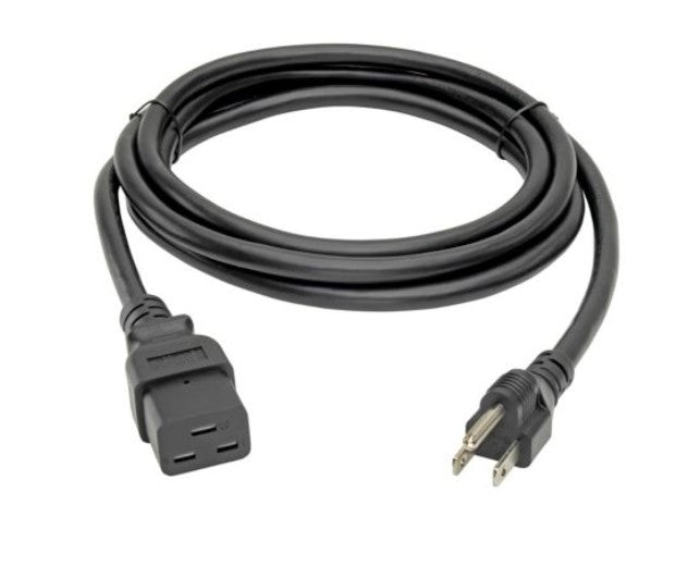 Tripp-Lite P034-008 | Computer Power Cord, C19 to NEMA 5-15P - Heavy-Duty, 15A, 125V, 14 AWG, 8 ft. (2.43 m), Black