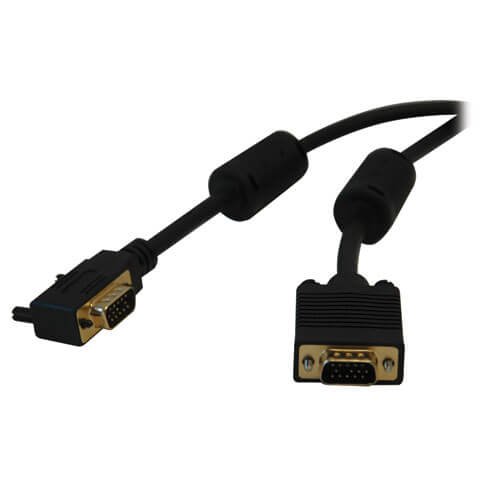Tripp-Lite P502-025-RA | High-Resolution RGB Coaxial Cable (HD15 M/M), Right-Angle Connector, 25 ft. (7.62 m)
