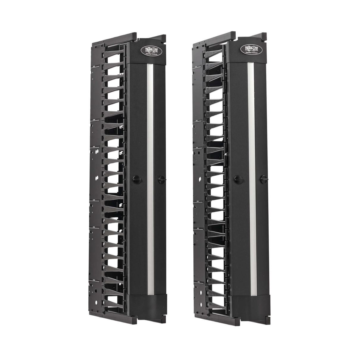 Tripp-Lite SRCABLEVRT6HD | High-Capacity Vertical Cable Manager Deep Double Finger Duct with Cover, Single Sided, 6 in. Wide, Black, 7 ft. (2.2 m)