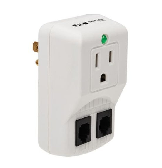 Tripp-Lite TRAVELCUBE | 1-Outlet Portable Surge Protector, Direct Plug-In, 600 Joules, Tel/Modem Protection