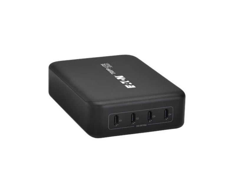 Tripp-Lite U280-004-240C4 | 4-Port 240W USB-C GaN Charger for Laptops, PD 3.1 Fast Charging, Dynamic Power Allocation, Gray