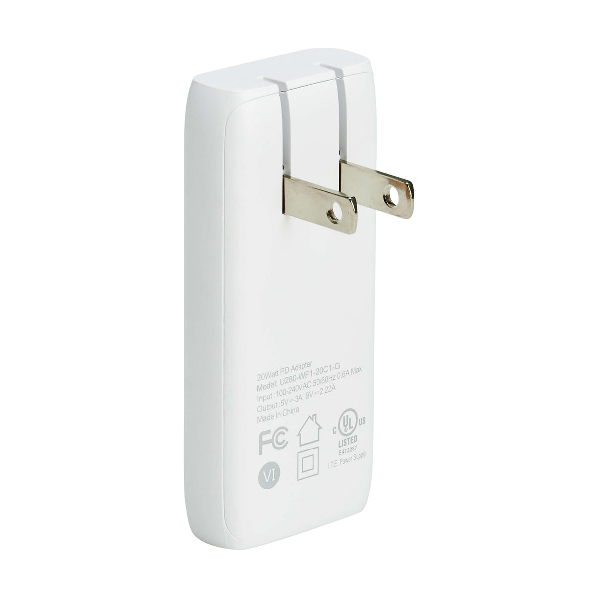 Tripp-Lite U280-WF1-20C1-G | Tripp Lite series Flat 1-Port USB-C Wall Charger - GaN Technology, 20W PD 3.0 Charging, White