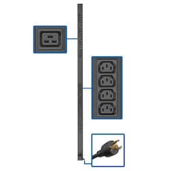 Tripp Lite PDUV20HVL6-72 | 3.7Kw 208/230V Single-Phase Basic Pdu - 32 C13 And 6 C19 Outlets, L6-20P Input, 10 Ft. Cord, 63.75 In. 0U Rack