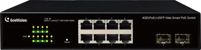 Usa Vision Systems GV-APOE081C | 8-Port Gigabit 802.3at Easy Web Smart PoE Switch