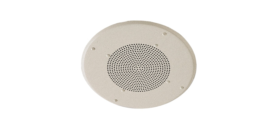 Valcom S-500VC | Ceiling Speaker Assembly, 25/70 V, 8 Ohm, 5 W, Indoor, One Way Paging, Talkback Speaker, White, Flush Mount