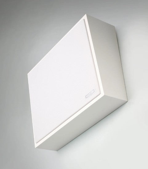 Valcom V-1016-W | Angled Wall Speaker, Indoor, Analog, One Way Paging, Angled Speaker, White