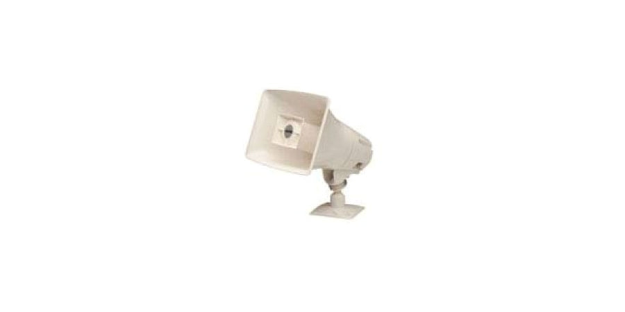 Valcom V-1030M | High Efficiency Marine Horn, 600 Ohm, 5 W, Indoor, Outdoor, Wall/Electrical Box Mount, Gray