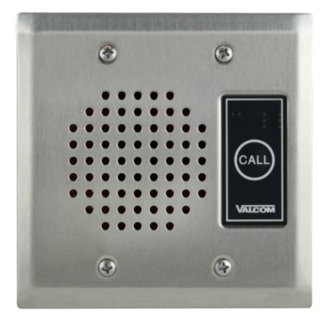 Valcom V-1072A-ST | Intercom Doorplate Speaker, Indoor, Outdoor, Two Way, Talkback Speaker, Flush Mount