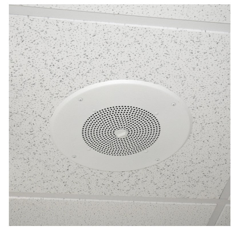 Valcom V-1220 | 8-Inch Round Ceiling Speaker, Dual-Input, One-Way
