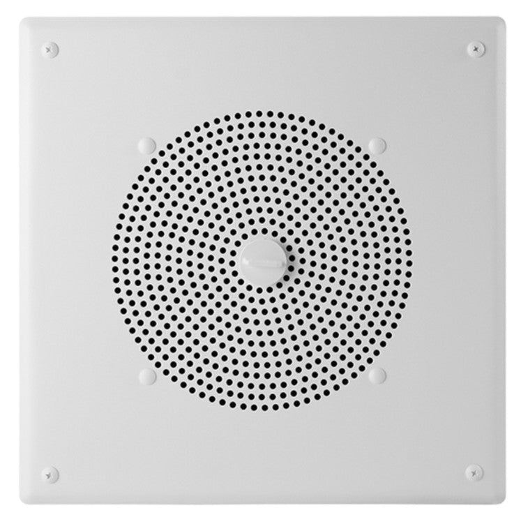 Valcom V-1920C | Square Wall or Ceiling Speaker, Round Hole Pattern, One-Way