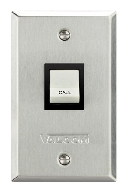 Valcom V-2972 | Call Button, Stainless Steel Enclosure, Brushed