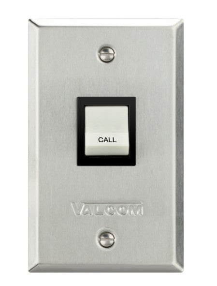 Valcom V-2972PK | Call Button with Rocker Switch, Stainless Steel, 6-Pack