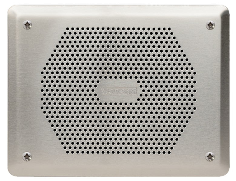 Valcom V-9806 | Recessed Mount Vandal-Resistant Stainless-Steel Faceplate, for FlexHorn