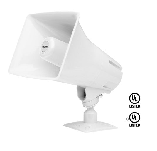 Valcom VIP-148AL-M | IP High-Efficiency Marine Horn, with Long Line Extender, Talkback, White