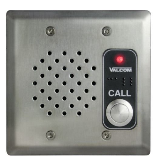 Valcom VIP-172AL-VRSS | PoE SIP Intercom Doorplate Speaker, 24 VDC, Indoor, Outdoor, IP, Flush Mount