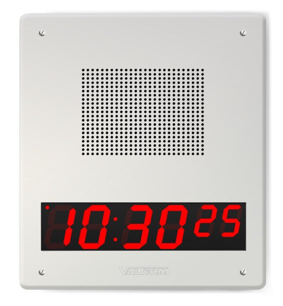 Valcom VIP-426A-D | IP Clock/Speaker, 6-Digits, Digital Clock, One-Way or Talkback Programmable