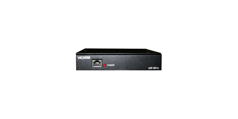 Valcom VIP-801A-V4 | Network Audio Port, 24 VDC, RJ45, Black