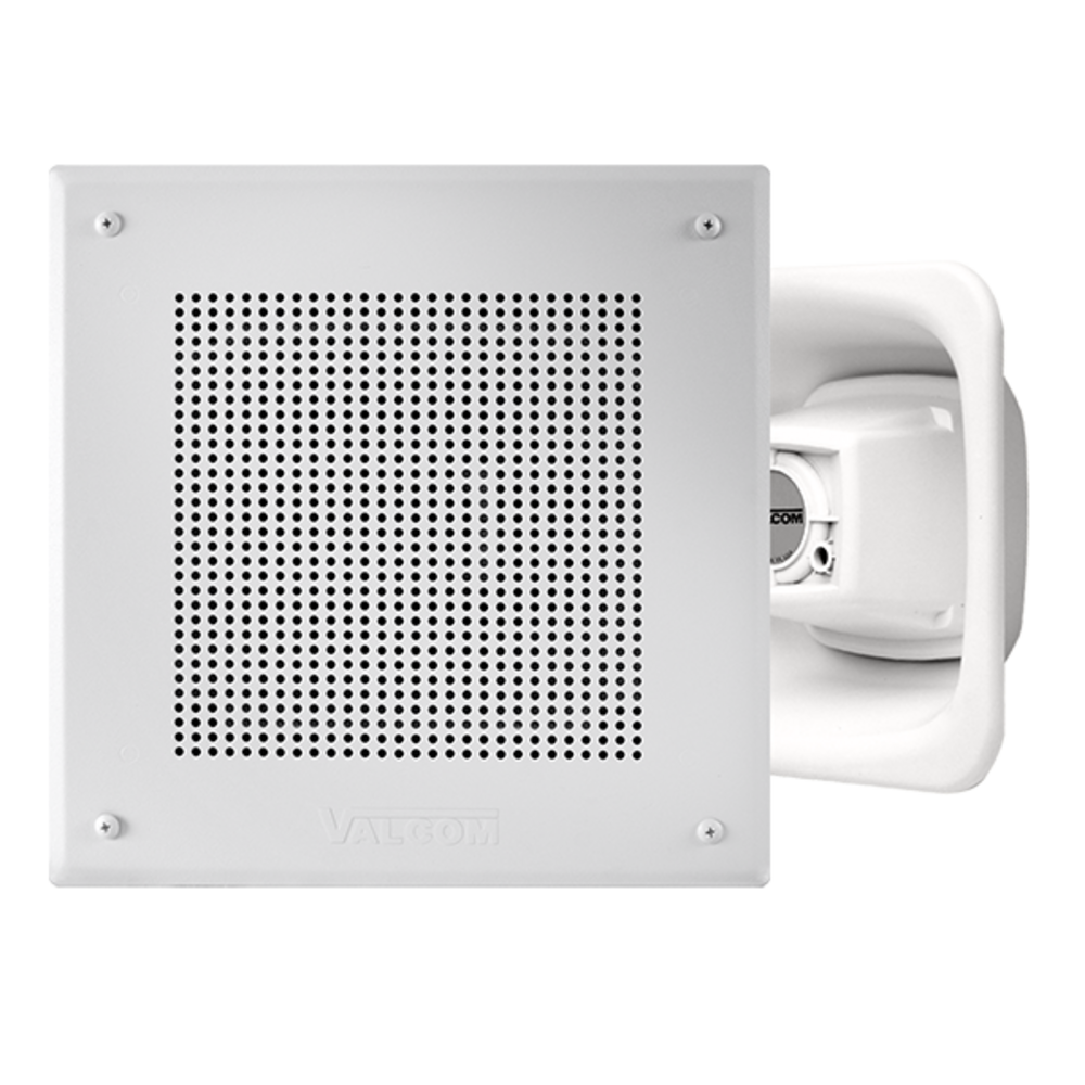 Valcom VIP-9880-A-IC | IP FlexHorn Indoor Speaker, Square Faceplate, White
