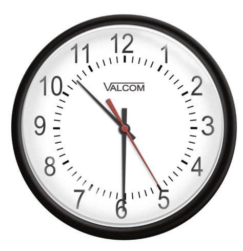 Valcom VIP-A12A | Analog Clock, Analog, Black, 4.5 W Source