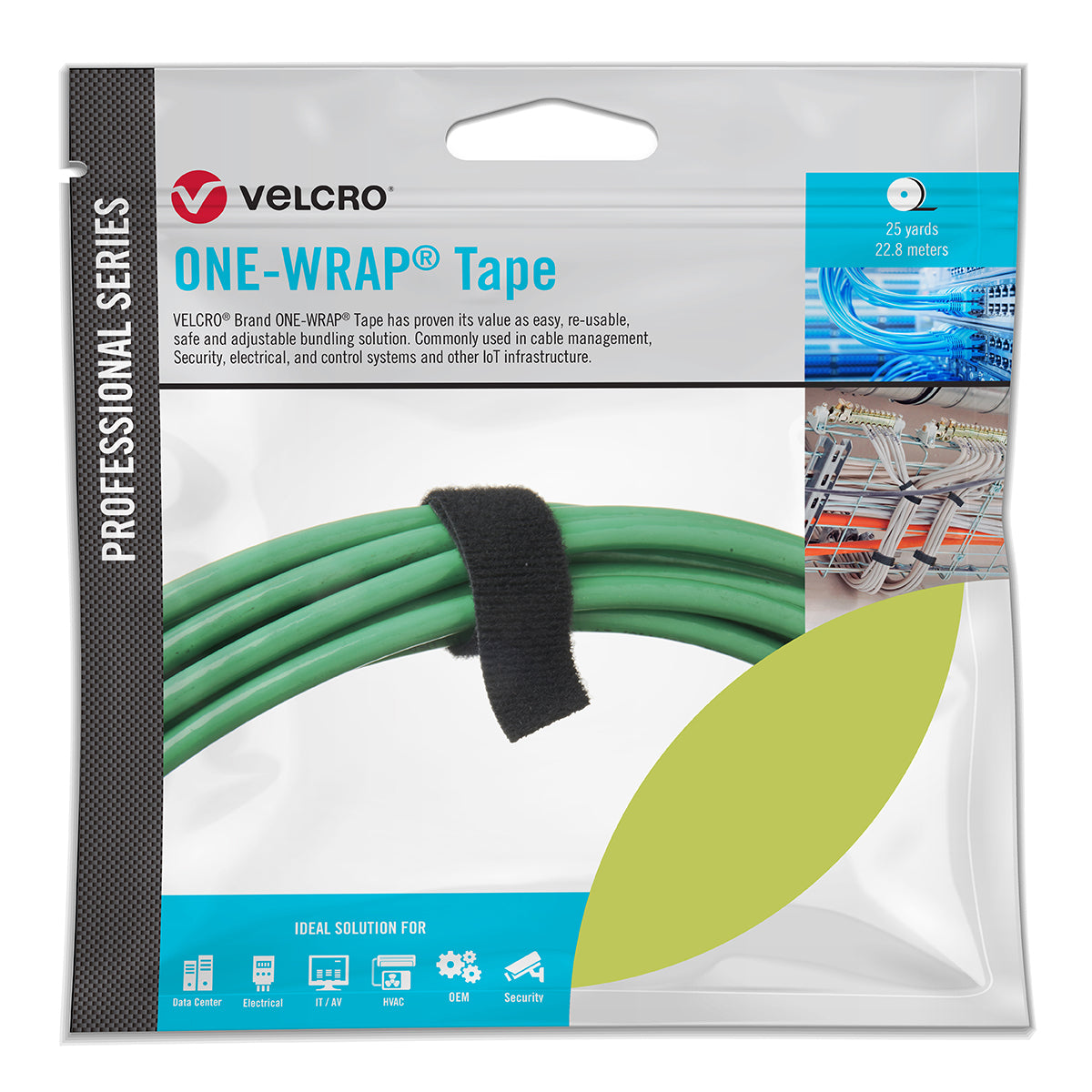 Velcro Companies 30944 | Cable Tie, Fiber Optic Green