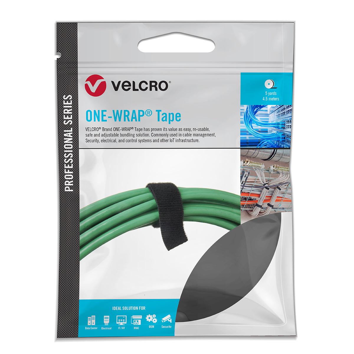 Velcro Companies 31023 | Cable Tie, Black, Width 3/4 inch