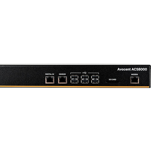 Vertiv ACS8008MDAC-400 | 8-port ACS8000 Console System with dual AC Power Supply, non-TAA - 8 x RJ45 Serial Ports