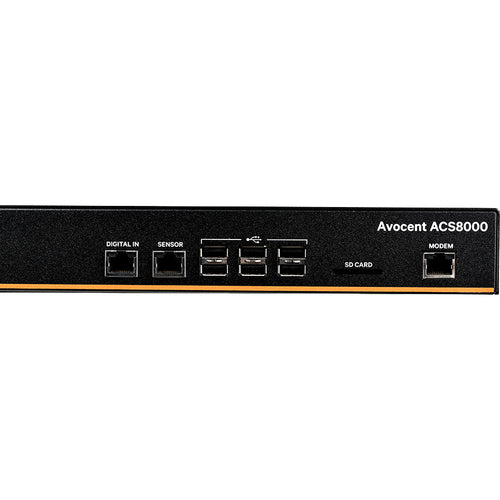 Vertiv ACS8048MDDC-400 | 48-Port ACS8000 Console System with dual DC Power Supply and analog modem, non-TAA - 48 x RJ45 Serial Ports