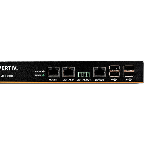 Vertiv ACS804MEAC-400 | 8-Port ACS800 Serial Console with external AC/DC Power Brick - US Power Cord - 4 x RJ45 Serial Ports