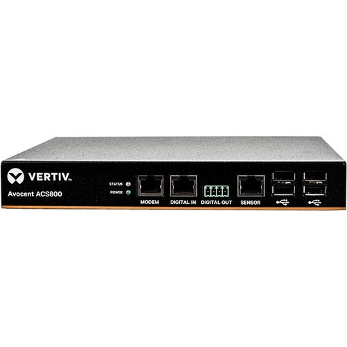 Vertiv ACS804MEAC-400 | 8-Port ACS800 Serial Console with external AC/DC Power Brick - US Power Cord - 4 x RJ45 Serial Ports