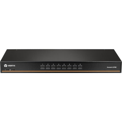 Vertiv AV108BND8-400 | Avocent AV108 8-Port Single-User Analog KVM Switch - 8-port rackmount or desktop single