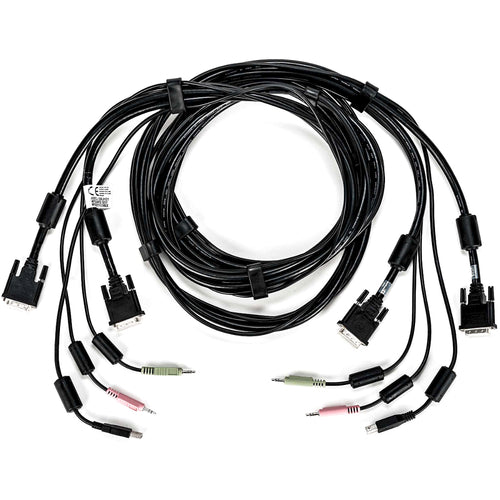 Vertiv CBL0121 | AVOCENT KVM Cable - 10 ft, Dual Display, DVI-I, 1 x USB, 2 x Audio, Standard KVM cable 2-DVI-I/1-USB/2-AUDIO