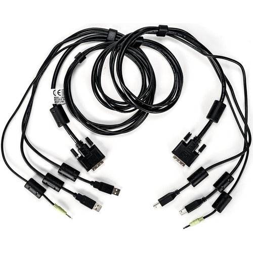 Vertiv CBL0146 | Vertiv Avocent USB Keyboard and Mouse, DVI-D and Audio Cable, 6 ft. with DPP Support for Vertiv Avocent SV and SC Series Switches - 6 ft