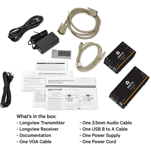 Vertiv LV3010P-001 | Avocent LV 3000 Series High Quality KVM Extender Kit with Receiver & Transmitter - LongView, Single Display
