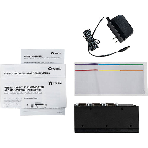 Vertiv SC920-001 | Vertiv Cybex SC900 Secure Desktop KVM Switch |2 Port Dual-Head | DVI-I |TAA - 4K UHD | NIAP PP 3.0 Compliant | Audio/USB